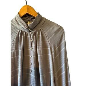 Anthropologie (Feather Bone) | High Neck Marietta Blouse | Size XS